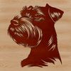 Beautiful SVG Miniature Schnauzer Clip Art A miniature Schnauzer dog's head illustration.
