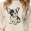 A high-quality illustration of a Boston Terrier's head, suitable for vector graphics and various design applications.