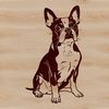 Realistic Vector Dog Breed Portrait Boston Terrier dog breed sitting in a realistic vector illustration.