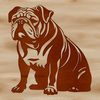 Friendly Bulldog Clip Art Design A vector illustration of a sitting bulldog breed animal.