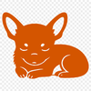 An illustration of a small dog breed, specifically a Chihuahua, in a vector format.