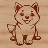 Cute Sitting Shiba Inu Graphic A sitting Japanese dog breed known as the Shiba Inu.