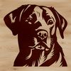 Vector Dog Head Graphic A high-quality illustration of a Labrador Retriever's head, suitable for vector graphics and design projects.