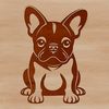 Whimsical Vector Dog Breed Illustration A sitting French Bulldog in vector format.