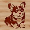 Adorable Sitting Welsh Corgi Illustration A high-quality vector image of a sitting Welsh Corgi breed dog.