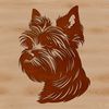 Yorkshire Terrier Breed Dog Portrait Yorkshire terrier breed dog's head with vector design illustration.