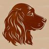 Adorable Pet Dog Face Illustration Close-up headshot of a Cocker Spaniel, a popular pet animal.