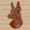 Distinctive Doberman Pinscher Design An ornate design featuring the distinctive features of a Doberman Pinscher breed, suitable for custom designs or projects.