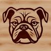 Vector illustration of a Bulldog's head, suitable for various design applications.