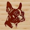 Vector Boston Terrier Head Design A digital illustration of a Boston Terrier's head in vector format.