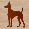 Beautiful Standing Doberman Pinscher SVG A portrait of a standing Doberman Pinscher, a popular breed of dog.
