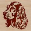 Cute Cocker Spaniel Dog Face Illustration An SVG vector graphic of a Cocker Spaniel breed dog's facial features.