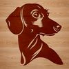 Cutting Machine Ready Dachshund Design A vector illustration of a Dachshund's head, suitable for various digital applications.