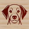 A detailed illustration of a Labrador Retriever's head, ideal for pet owners or designers seeking vector art.