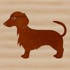 A Dachshund Silhouette A standing dachshund breed dog.