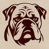 Unique Bulldog Illustration A stylized illustration of a bulldog's head, ideal for vector graphics and clip art.