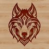 Siberian Husky Portrait in Ornate Style A detailed illustration of a Siberian Husky's head, suitable for use in various digital projects.