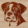 SVG Design of a Boxer's Friendly Face A digital representation of a boxer dog's head.