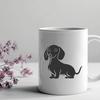 Standing Dachshund Decal - Free PNG