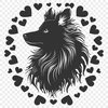 Creative Shetland Sheepdog Vector Image