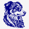 Artistic Australian Shepherd In DXF Free Commercial Use Download