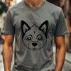 Artistic Husky Vector Drawing - Free PNG Download