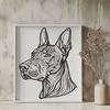 Stunning Doberman Pinscher In DXF