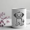 Stunning Sitting Dog Decal