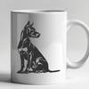 Sitting Doberman Pinscher - DXF