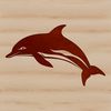 Beautiful Dolphin SVG Icon A stylized illustration of a dolphin in the ocean, perfect for digital design projects.