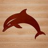 Underwater Dolphin SVG Design A vector graphic representation of a dolphin swimming underwater.