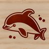 Aquatic Dolphin Silhouette Vector Illustrated dolphin in a realistic aquatic setting, suitable for vector art designs.