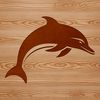 Whimsical Dolphin Design for Cutting Machines A detailed illustration of a dolphin, suitable for vector graphics and cutting machine designs.