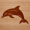 Swimming Dolphin Vector Art A detailed illustration of a dolphin in motion, designed as vector art for versatile uses.