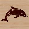 Dolphin Illustration A detailed illustration of a dolphin in a swimming pose, suitable for vector design projects.