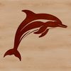 A realistic illustration of a wild dolphin in the ocean.