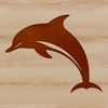 Dolphin Vector Design An isolated vector design featuring a marine mammal commonly found in coastal waters.