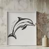 Marine Mammal Vector Graphic An SVG vector graphic representation of a marine mammal commonly found in ocean environments.
