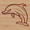 Wild Marine Mammal SVG Illustration A simple line drawing illustration of a wild marine animal, suitable for digital design.