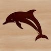 Oceanic Dolphin Illustration A high-quality digital illustration of a dolphin in the ocean.