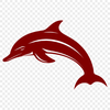 Dolphin Decal In SVG, PNG, PDF And DXF Formats