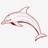 Free Creative Dolphin Digital Drawing