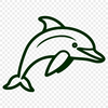 Beautiful Dolphin In DXF Format - Free Download