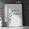 Beautiful Dolphin Drawing