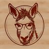 Donkey Head Illustration Vector Graphic A digital illustration of a donkey's head, created as a vector graphic.