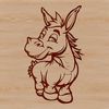 Beautiful Donkey Figurine Illustration A standing animal figure with the characteristics of a donkey, created as a vector graphic.