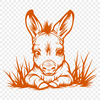 Peeking Donkey Vector Drawing - PDF Free Download