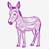 Standing Donkey PDF - Digital Artwork For Commercial Use