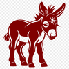 Standing Donkey PDF - Vector Drawing For Commercial Use