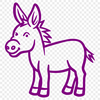 Cute Standing Donkey Digital Artwork - DXF